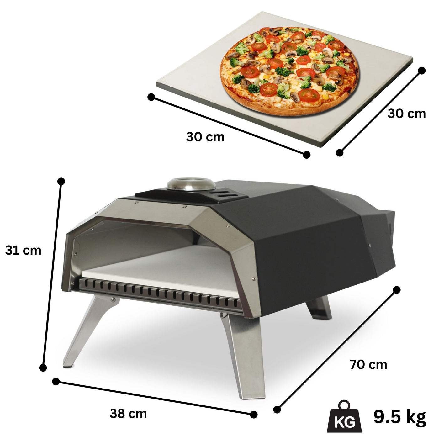 Burnic pizzaoven Capri gasgestookt | ø 30 cm